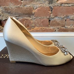 Badgley Mischka Dara Peep Toe Wedge